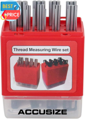 U.S. and Metric Thread Measuring Wire Set with Thread Measuring Wire Holders, Eg