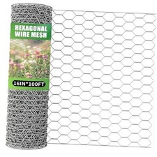 16in x Craft Chicken Wire Mesh, Hexagonal Galvanized Wire Mesh for 100ft 0.70 per foot