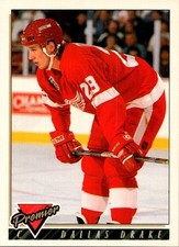 1993-94 Topps Premier Dallas Drake Rookie Detroit Red Wings #365