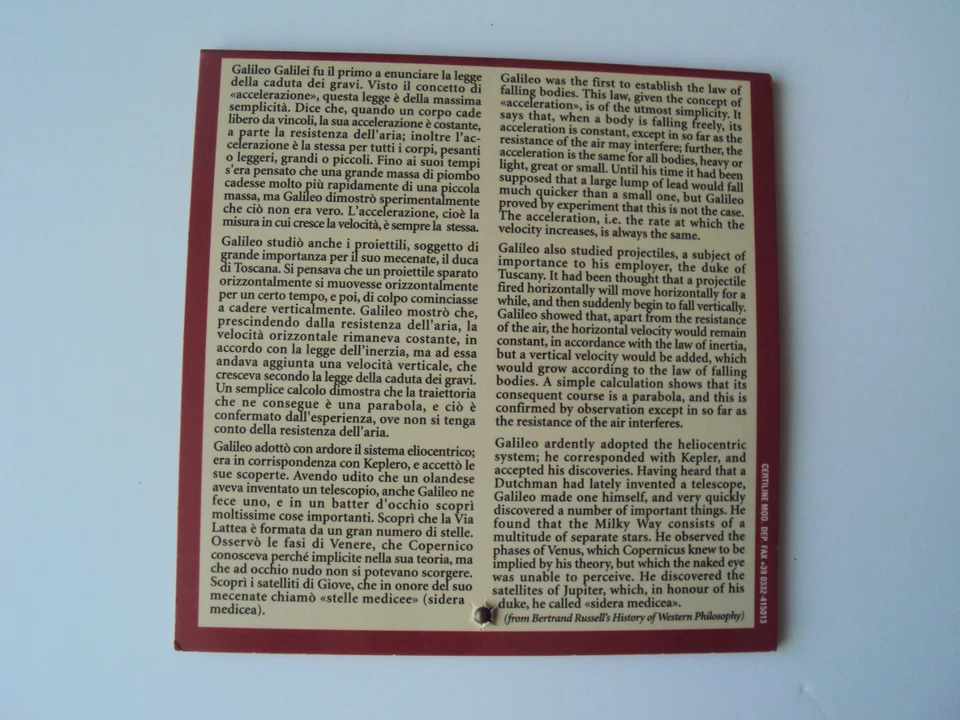 Pièce neuve 2 euros Saint Marin 2005 Galileo Galilei Galilée - Photo 3/4
