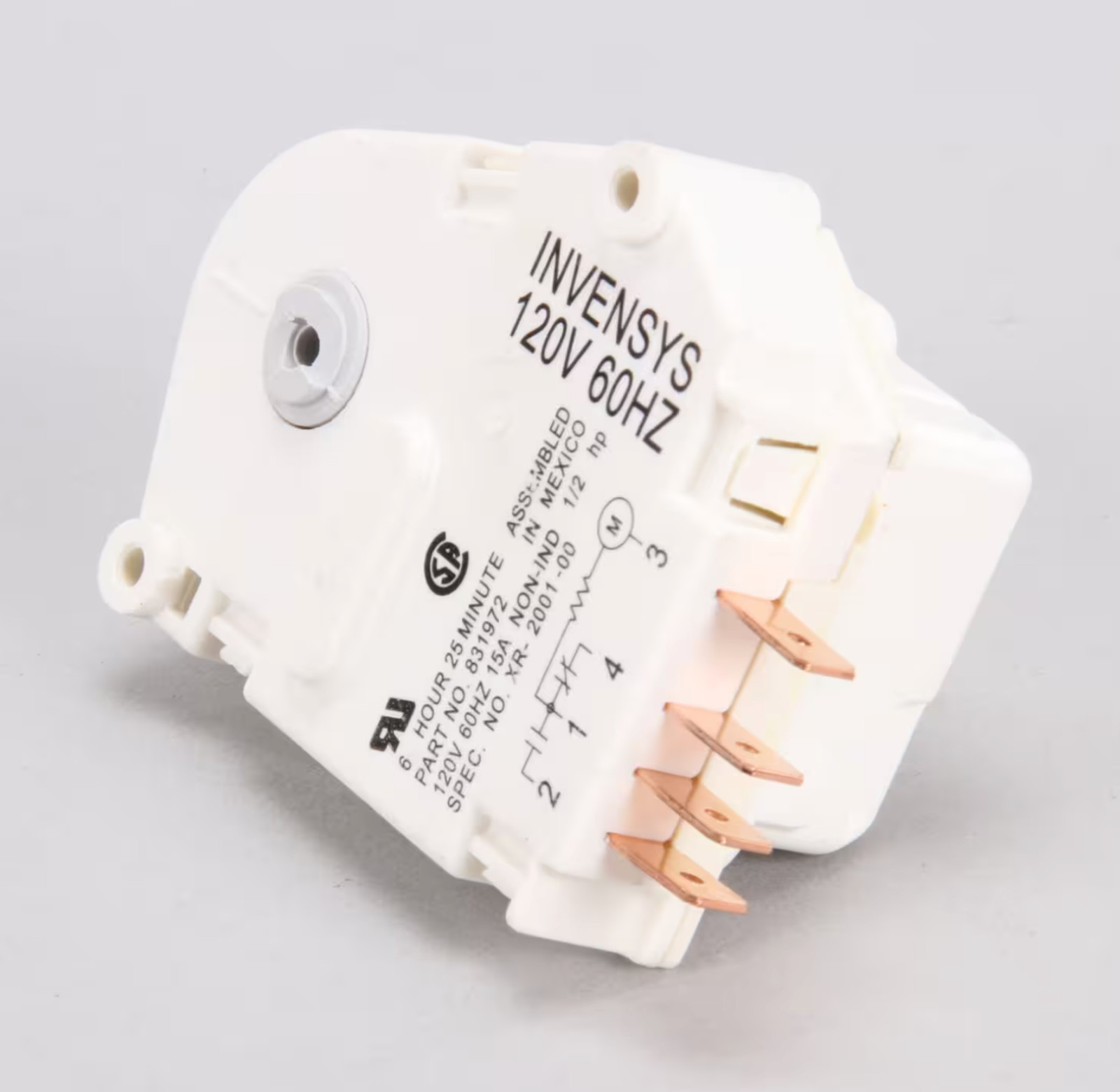 True 831972 OEM Defrost Timer, 6 Hour, M-179 Glass Chillers