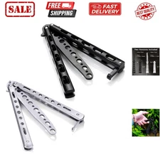 2PCS Butterfly Training Set Metal Flipping Practice Tools for Beginners & Adv...