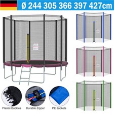 Trampolin Sicherheitsnetz für 6 oder 8 Stangensystem 244/305/366/397/427 cm Netz