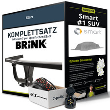 Für SMART #1 SUV Anhängerkupplung starr +eSatz 7pol 06.2022-jetzt AHK