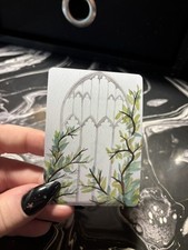ACEO Original print gothic victorian window vines floral whimsical whimsy cute
