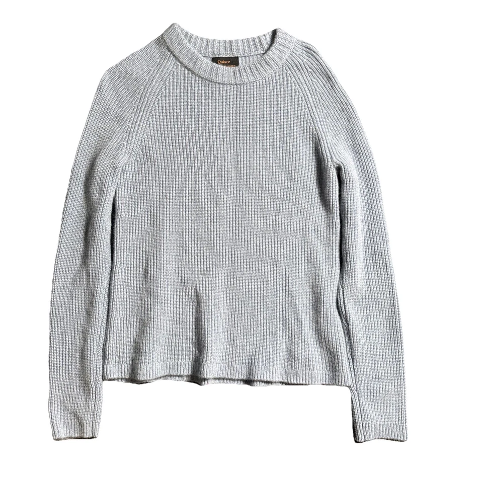 Suéter Pullover Quince Mongolian Cashmer Cuello Redondo Mujer’s XS Azul Foto 3 de 4