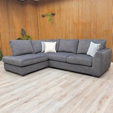 Furniture Village 'Dinky' Corner Chaise End Sofa Dexter Shadow Fabric Right Hand