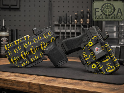 Batman Print Concealment Holster   Inside Waistband IWB with Claw & Secure Fit