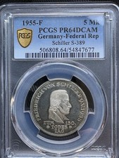 Deutschland 5 Mark 1955 Friedrich Von Schille...