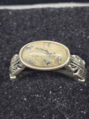 BARSCH STERLINGSILBER Ring 925 5g weißer Büffel Türkis Federband Gr. 7