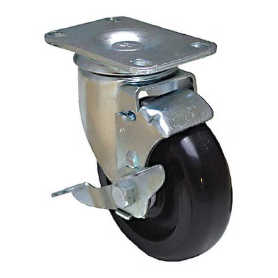Nsf-Listed Plate Caster, 6'' Wheel Dia, 1-1/4'' Wheel W,  P12s-Pb060d-P2-Wb-Ss