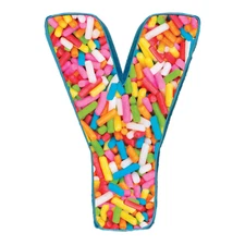 ISCream Y Initial Microbead Pillow Personalize your room with this gum drop