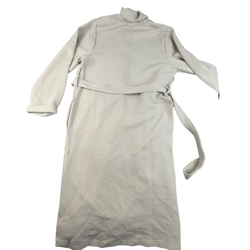 Frette 1860 For St. Regis Accappatoio Donna XL Diamante Jersey Tasche Cravatta Cintura Avena - Foto 3 di 16