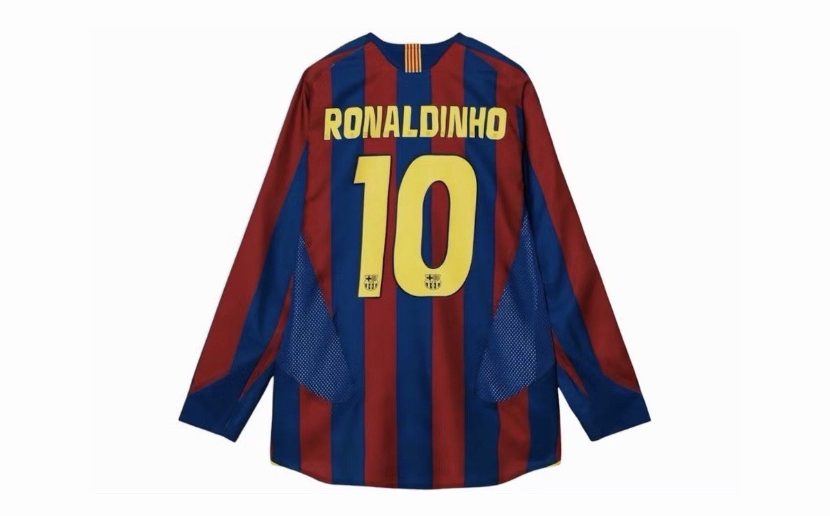 FC Barcelona 2005-06 Home Long Sleeve Jersey XL Ronaldinho #10