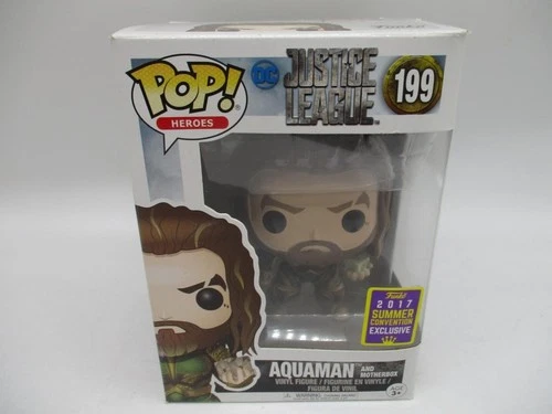 FUNKO POP! DC HEROES #199 JUSTICE LEAGUE AQUAMAN & MOTHERBOX NEW