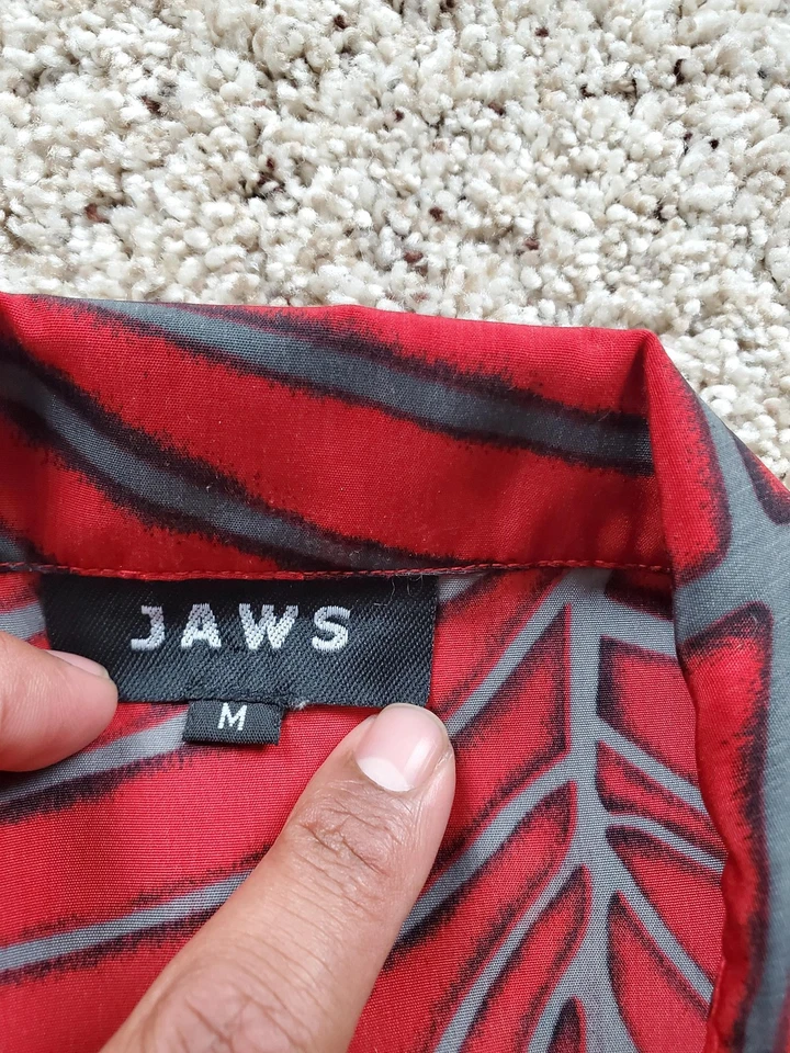 Vintage Marvel Spider Man Carnage Shirt Mens Medium Red JAWS Button Up Y2K - Image 3 of 4