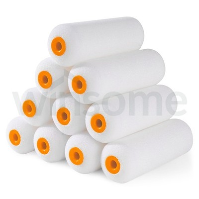 Mini Farbroller Hülse 4 Zoll klein Lackierschaum Roller Dispersionsfarbe glänzend