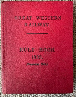 GWR Mitarbeiter Regelwerk datiert 1933 komplett guter Zustand