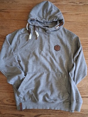 Indicode Jeanscode Hoodie Heathered Gray Pockets Mens Sz Medium