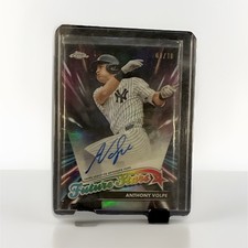 Topps 2024 Chrome Future Stars Autographs Anthony Volpe Auto Black /10 Yankees