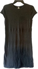 GAP Sweater Dress Cap Sleeves Cotton/Wool Blend Charcoal Women's Size Med