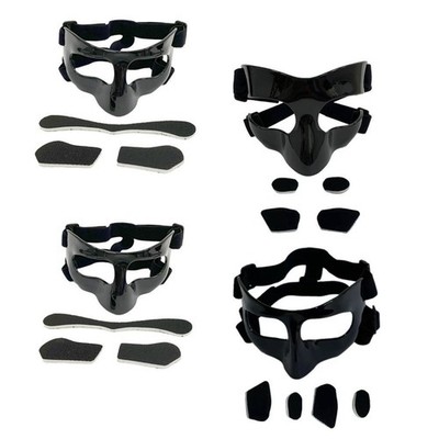 Gesichtsmaske Basketball Maske schwarz Schutz Gesichtsbedeckung, Basketball Nasenschutz