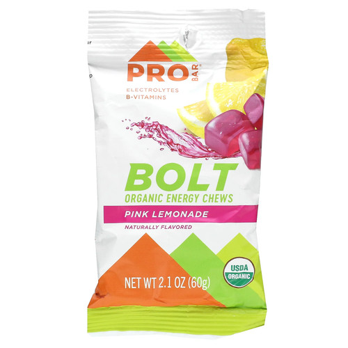 Bolt, Organic Energy Chews, Pink Lemonade, 12 Packs, 2.1 oz (60 g) Each - Picture 3 of 3