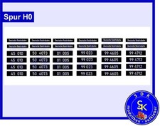 Loknummern  Dampflok Deutsche Reichsbahn DDR Dampfloknummern Aufkleber - Spur H0