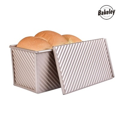 Pullman Loaf Pan with Lid 1 Lb  Non-Stick  Aluminum,Champagne Gold