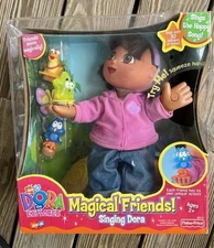 Fisher Price Nick Jr. Magical Friends Singing Dora Doll 2002 *BOX WEAR/TEAR*