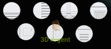 7 Hangar Bay themed Star Wars Legion compatible 3D Printed Resin BlueWolf Bases