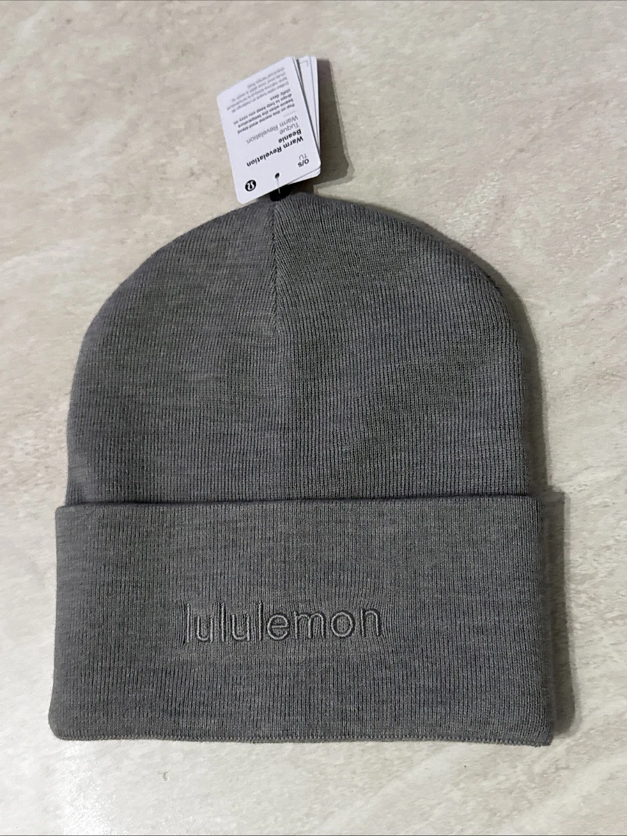 Lululemon Athletica Beanie Women\'s One Size Gray 100% Wool Knit Brimmed Hat Lululemon Beanie Gray Hats for Women for sale | eBay main image 4