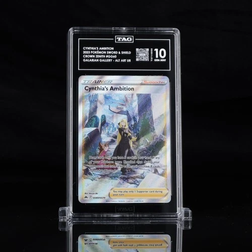 Pokémon Cynthia's Ambition Crown Zenith Galarian Gallery GG60 TAG 10 GEM MINT
