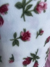 Red Rose flower Fleece sold By The Yard 60" Wide