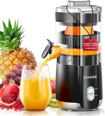 FOHERE Zitruspresse Elektrisch, Automatische Saftpresse Elektrisch Orangenpresse