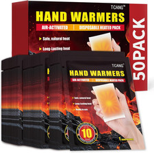 Hand Warmers Disposable 50 Pack - up to 10 Hours of Heat - Super Long Lasting Ai