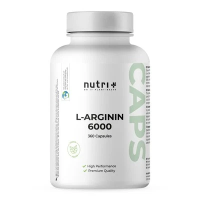 NUTRITION-PLUS GERMANY L ARGININ Base Kapseln hochdosiert + vegan - nutri+ Arginine Caps - 360 Kapseln