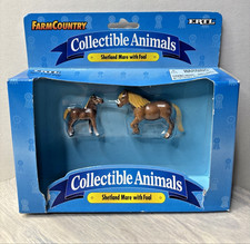 ERTL Collectible Animals Shetland Mare With Foal NOS 1996 Farm Country READ