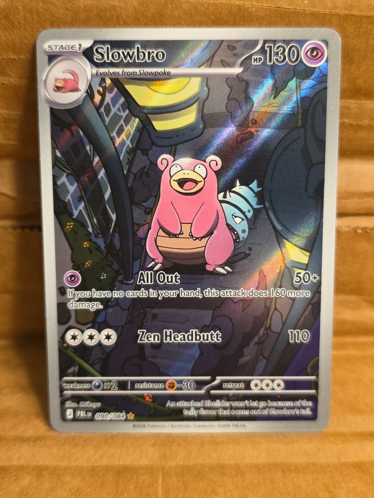 Pokemon Slowbro 90/84 Illustration Rare Pitch Black PBL 090/084