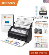 PS186 Compact Desktop Document Scanner with 50-Page ADF for Efficient Scanning