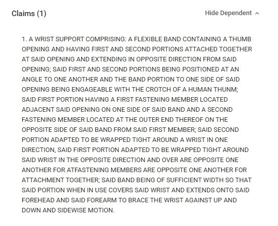 NOS  Vintage The RIP-PURRR #220 Score-Mor FRANK STUBBS one size RH/LH  WRIST AID