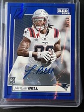 24 Panini Zenith Football Jaheim Bell Rookie Auto Blue /25 RC Patriots
