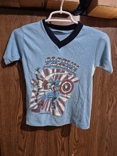 1977 Captain America Kids Graphic T-Shirt - Read Description