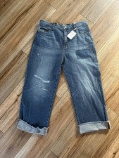 Jessica Simpson Patch Zinnia Wide Leg Boyfriend Jeans NWT size 12