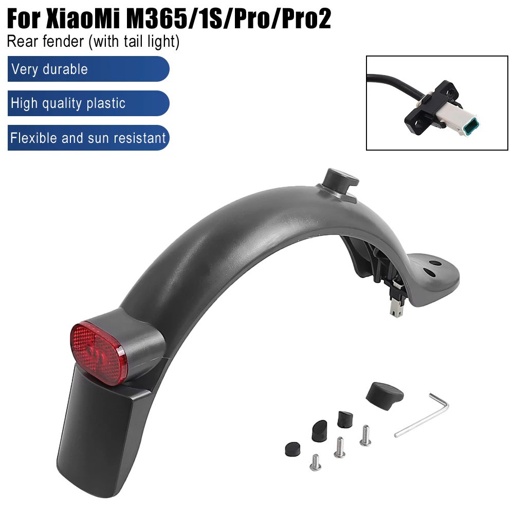 Set Fanale Posteriore Parafango Posteriore per Xiaomi M365 1S Pro Pro2 Scooter Elettrico