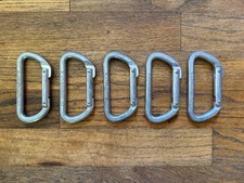 Black Diamond USA Vintage Climbing Carabiner Lot x5 Solid Gate Trad Rack Gear