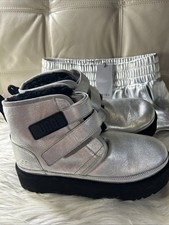 Ugg Boots Size 6 Platform Silver Metallic VGC And Akita Silver Shorts Medium
