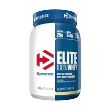 Dymatize Elite 100% Whey Gourmet Vanille 942g - hohe 28 Portionen, weiß