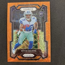 Deuce Vaughn 2023 Panini Prizm Orange Lazer Prizm Rookie #324 Dallas Cowboys