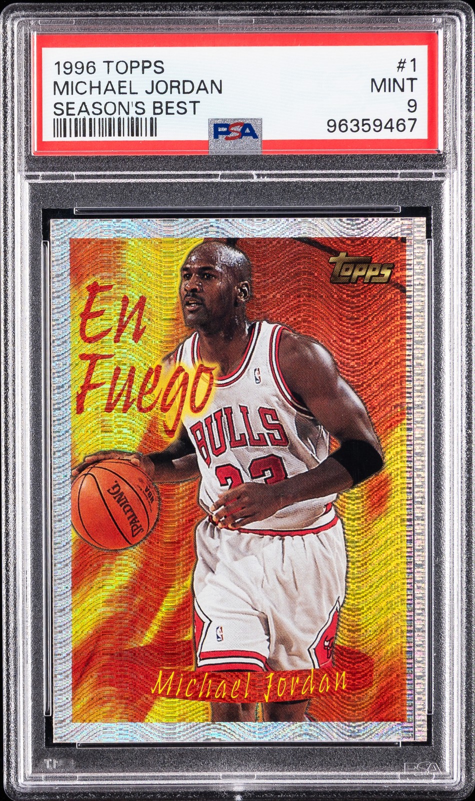 1996 TOPPS SEASON'S BEST #1 MICHAEL JORDAN PSA 9